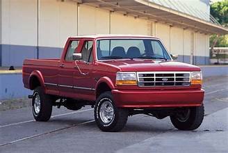 Red OBS Ford truck